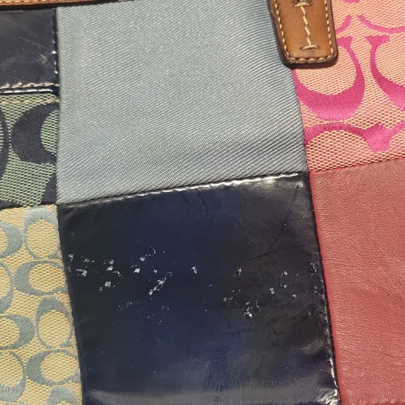 Vintage Coach Multicolor Spring Patchwork Demi Hobo Shoulder Bag Y2K # F14652 - Picture 2 of 6